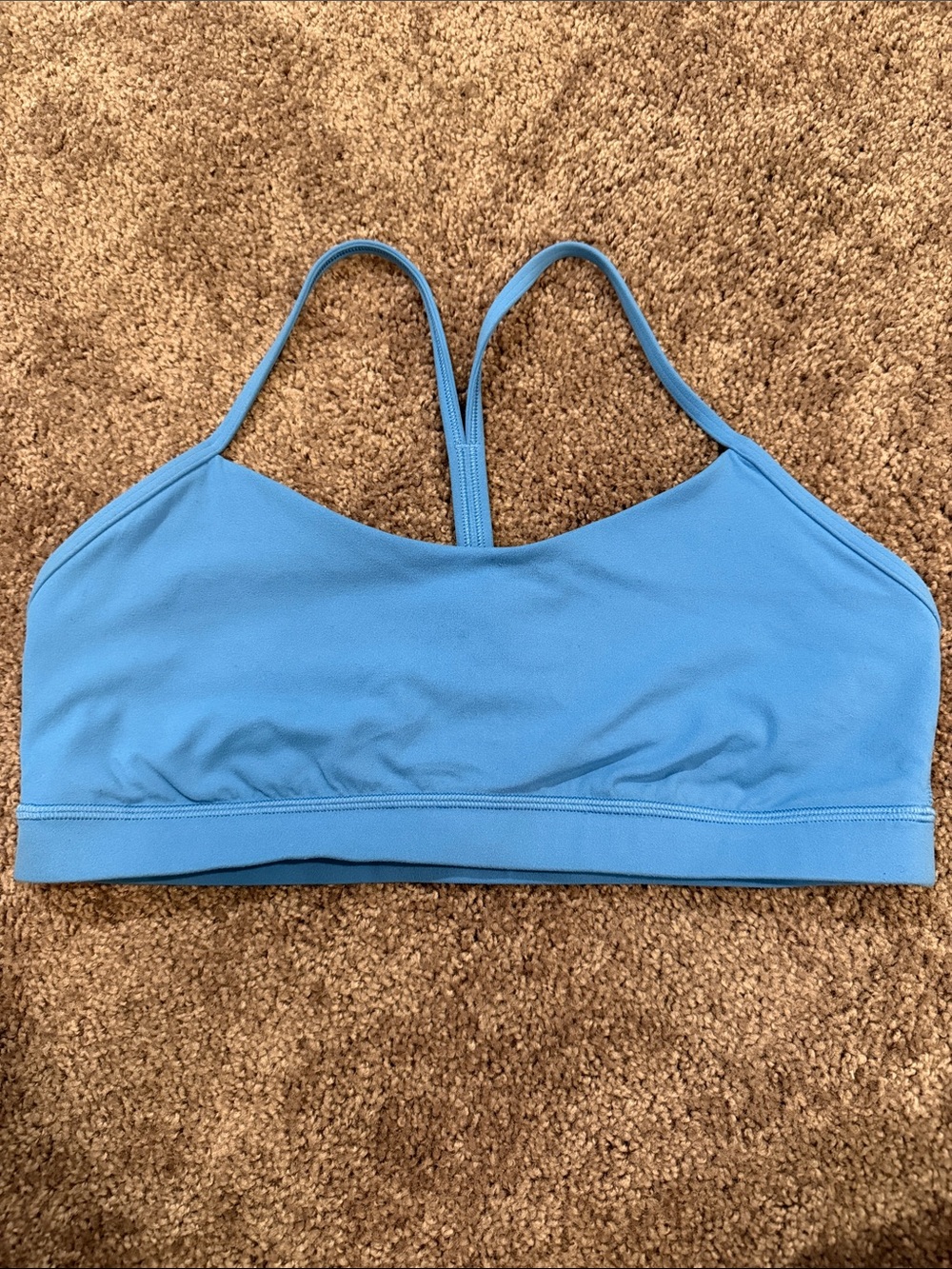 lululemon athletica Light Blue Seamless Strappy Sports Bralette